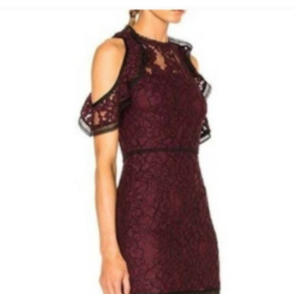 NWOT Alexis burgundy and black lace jumpsuit off shoulder holiday size X small - threedaughtersproperties.com NWOT Alexis burgundy and black lace jumpsuit off shoulder holiday size X small - threedaughtersproperties.com